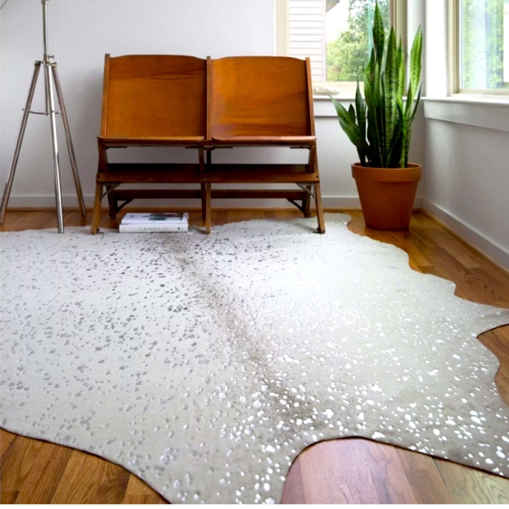 Loloi II Bryce Faux Cowhide Stone / Silver Area Rug